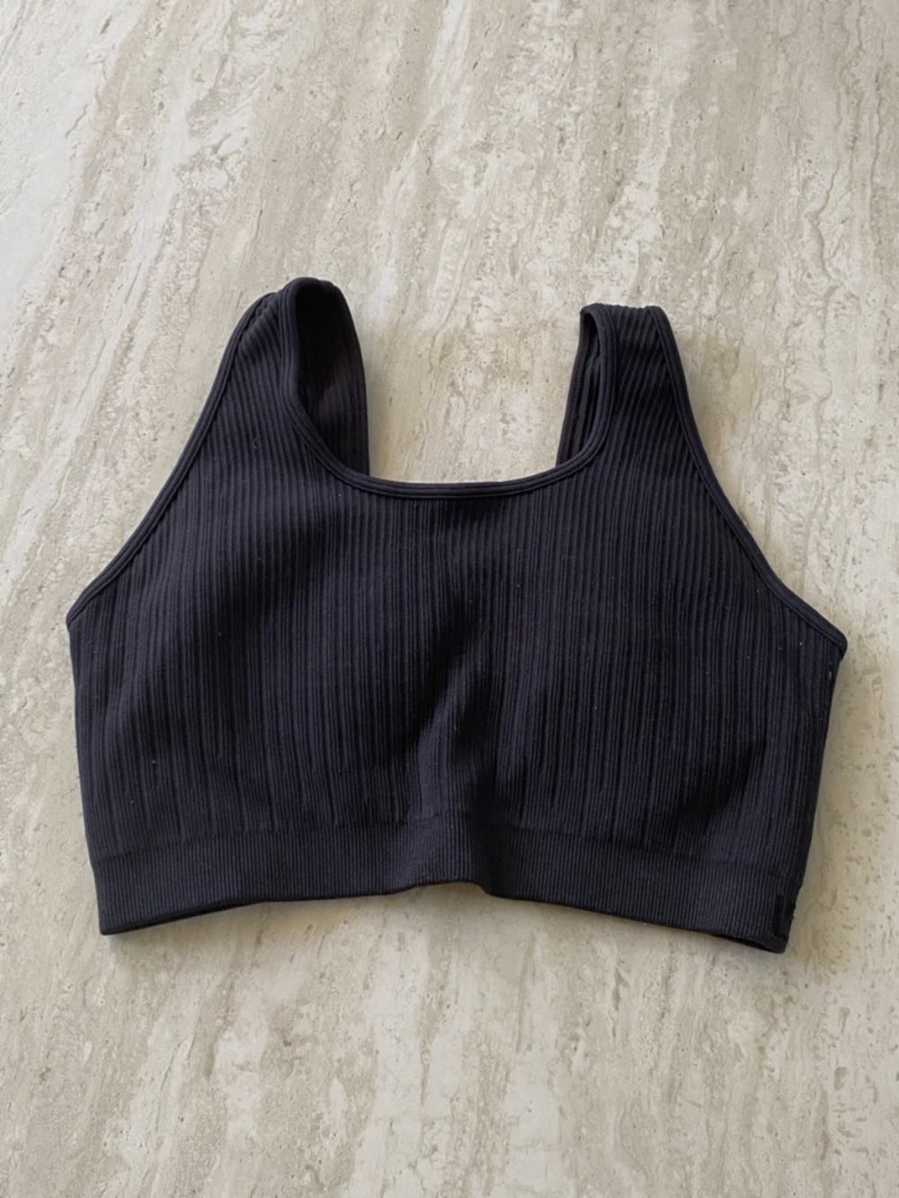 BuffBunny Black Ribbed bra